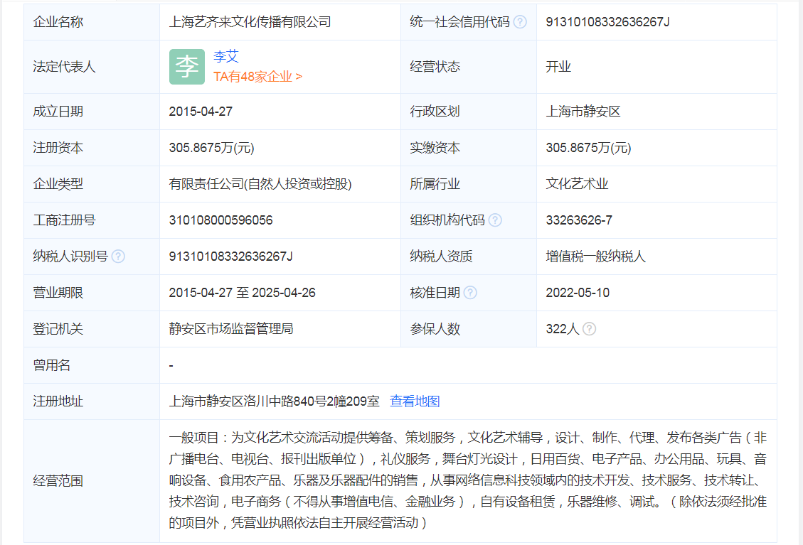 上海艺齐来文化传播有限公司工商信息.png