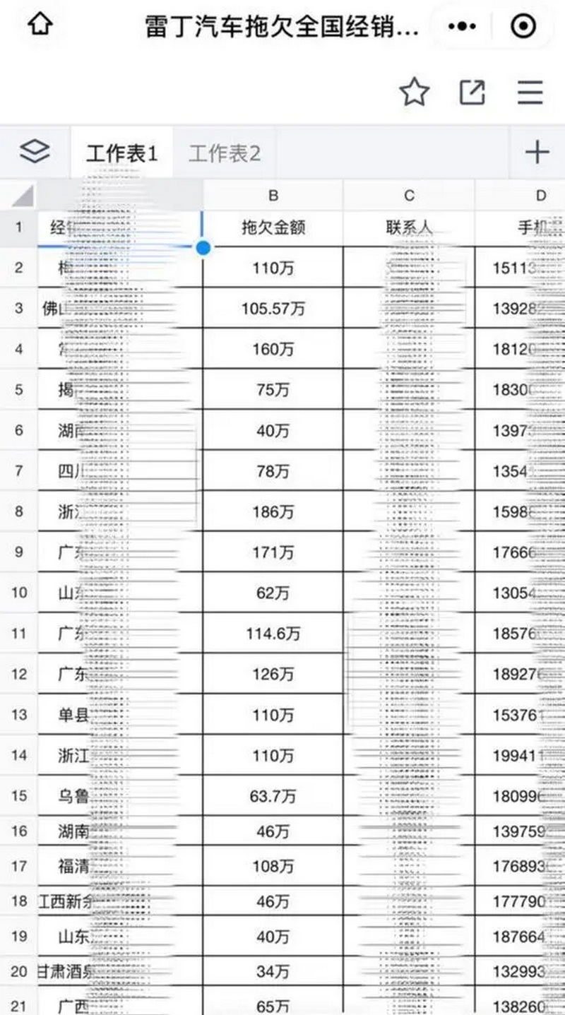 经销商群聊中，一份《雷丁拖欠全国经销商车款统计》.png