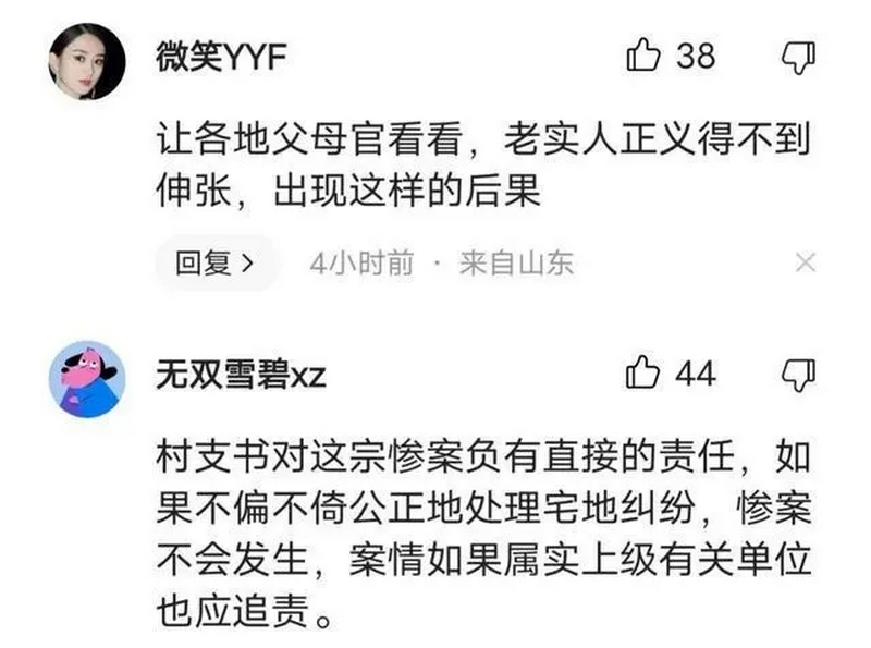 网民留言：让各地父母官看看，老实人正义得不到伸张......png