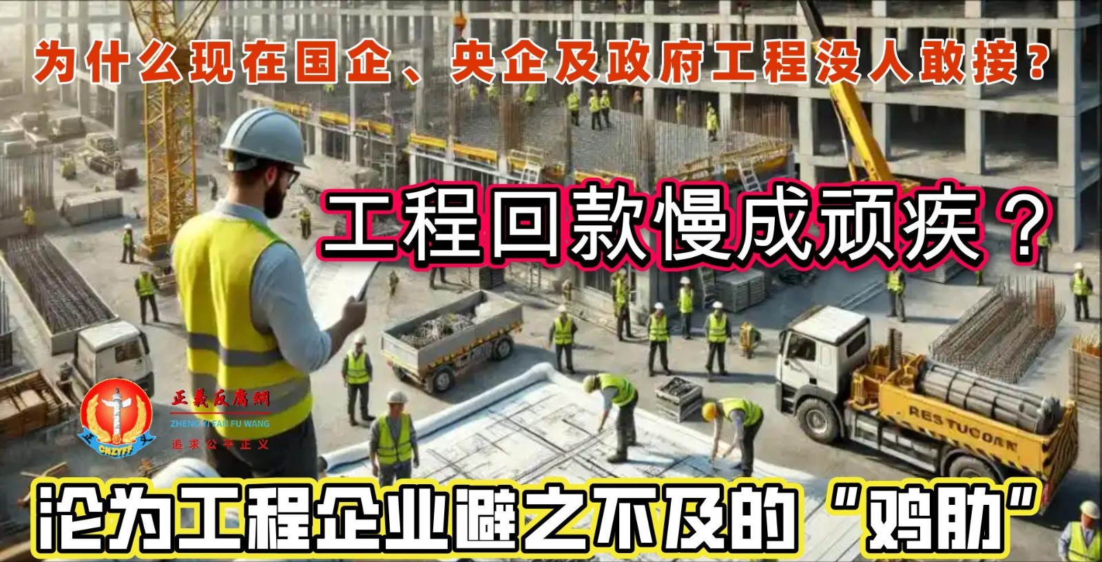 为什么现在国企、央企及政府牵头工程项目没人敢接？，如今却因高额垫资、工程回款慢成顽疾？沦为工程企业避之不及的“鸡肋”。.jpg